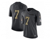 Men's Nike Los Angeles Chargers #7 Doug Flutie Limited Black 2016 Salute to Service NFL Jersey