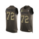 Men's Nike Los Angeles Chargers #72 Joe Barksdale Limited Green Salute to Service Tank Top NFL Jersey