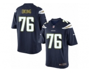 Men's Nike Los Angeles Chargers #76 Russell Okung Limited Navy Blue Team Color NFL Jersey