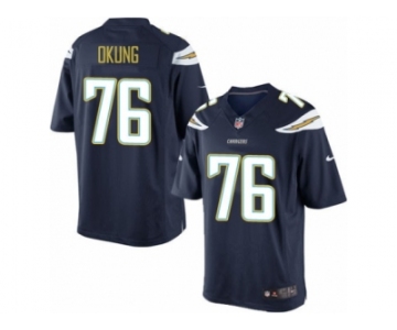 Men's Nike Los Angeles Chargers #76 Russell Okung Limited Navy Blue Team Color NFL Jersey