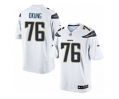 Men's Nike Los Angeles Chargers #76 Russell Okung Limited White NFL Jersey