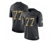 Men's Nike Los Angeles Chargers #77 Forrest Lamp Limited Black 2016 Salute to Service NFL Jersey