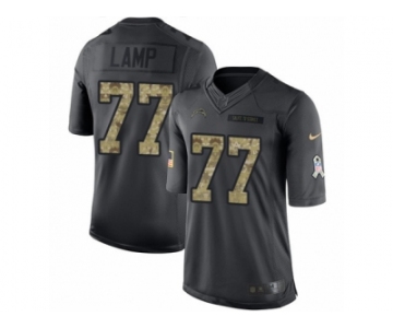 Men's Nike Los Angeles Chargers #77 Forrest Lamp Limited Black 2016 Salute to Service NFL Jersey