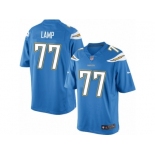 Men's Nike Los Angeles Chargers #77 Forrest Lamp Limited Electric Blue Alternate NFL Jersey