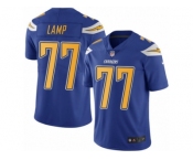 Men's Nike Los Angeles Chargers #77 Forrest Lamp Limited Electric Blue Rush NFL Jersey