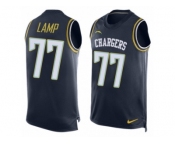 Men's Nike Los Angeles Chargers #77 Forrest Lamp Limited Navy Blue Player Name & Number Tank Top NFL Jersey