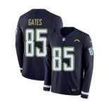 Men's Nike Los Angeles Chargers #85 Antonio Gates Limited Navy Blue Therma Long Sleeve NFL Jersey