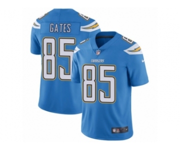 Men's Nike Los Angeles Chargers #85 Antonio Gates Vapor Untouchable Limited Electric Blue Alternate NFL Jersey