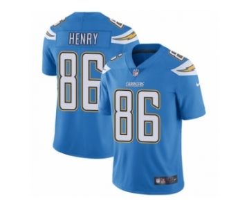 Men's Nike Los Angeles Chargers #86 Hunter Henry Vapor Untouchable Limited Electric Blue Alternate NFL Jersey