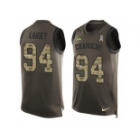 Men's Nike Los Angeles Chargers #94 Corey Liuget Limited Green Salute to Service Tank Top NFL Jersey