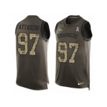 Men's Nike Los Angeles Chargers #97 Jeremiah Attaochu Limited Green Salute to Service Tank Top NFL Jersey