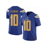 Men's Nike San Diego Chargers #10 Kellen Clemens Limited Electric Blue Rush NFL Jersey