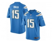 Men's Nike San Diego Chargers #15 Dontrelle Inman Limited Electric Blue Alternate NFL Jersey