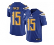 Men's Nike San Diego Chargers #15 Dontrelle Inman Limited Electric Blue Rush NFL Jersey