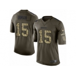 Men's Nike San Diego Chargers #15 Dontrelle Inman Limited Green Salute to Service NFL Jersey