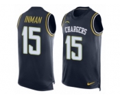 Men's Nike San Diego Chargers #15 Dontrelle Inman Limited Navy Blue Player Name & Number Tank Top NFL Jersey