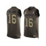 Men's Nike San Diego Chargers #16 Tyrell Williams Limited Green Salute to Service Tank Top NFL Jersey