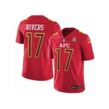 Men's Nike San Diego Chargers #17 Philip Rivers Limited Red 2017 Pro Bowl NFL Jersey