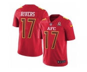 Men's Nike San Diego Chargers #17 Philip Rivers Limited Red 2017 Pro Bowl NFL Jersey