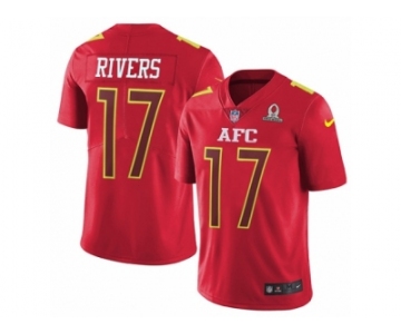 Men's Nike San Diego Chargers #17 Philip Rivers Limited Red 2017 Pro Bowl NFL Jersey