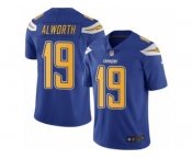 Men's Nike San Diego Chargers #19 Lance Alworth Limited Electric Blue Rush NFL Jersey