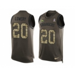 Men's Nike San Diego Chargers #20 Dwight Lowery Limited Green Salute to Service Tank Top NFL Jersey