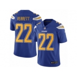 Men's Nike San Diego Chargers #22 Jason Verrett Limited Electric Blue Rush NFL Jersey