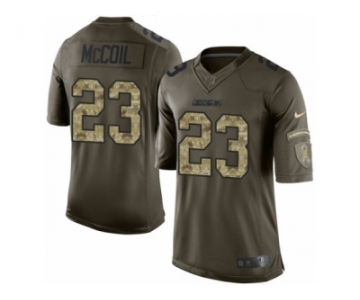 Men's Nike San Diego Chargers #23 Dexter McCoil Limited Green Salute to Service NFL Jersey