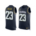 Men's Nike San Diego Chargers #23 Dexter McCoil Limited Navy Blue Player Name & Number Tank Top NFL Jersey