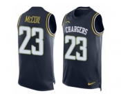 Men's Nike San Diego Chargers #23 Dexter McCoil Limited Navy Blue Player Name & Number Tank Top NFL Jersey