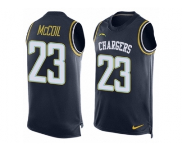 Men's Nike San Diego Chargers #23 Dexter McCoil Limited Navy Blue Player Name & Number Tank Top NFL Jersey