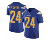 Men's Nike San Diego Chargers #24 Brandon Flowers Limited Electric Blue Rush NFL Jersey