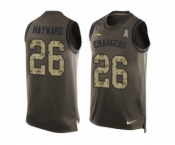 Men's Nike San Diego Chargers #26 Casey Hayward Limited Green Salute to Service Tank Top NFL Jersey