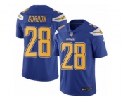 Men's Nike San Diego Chargers #28 Melvin Gordon Limited Electric Blue Rush NFL Jersey