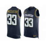 Men's Nike San Diego Chargers #33 Dexter McCluster Limited Navy Blue Player Name & Number Tank Top NFL Jersey