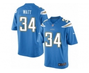 Men's Nike San Diego Chargers #34 Derek Watt Limited Electric Blue Alternate NFL Jersey