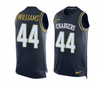 Men's Nike San Diego Chargers #44 Andre Williams Limited Navy Blue Player Name & Number Tank Top NFL Jersey