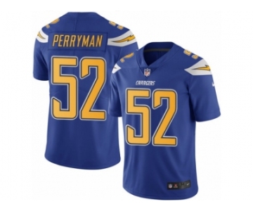 Men's Nike San Diego Chargers #52 Denzel Perryman Limited Electric Blue Rush NFL Jersey