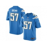 Men's Nike San Diego Chargers #57 Jatavis Brown Limited Electric Blue Alternate NFL Jersey