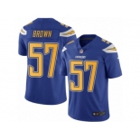 Men's Nike San Diego Chargers #57 Jatavis Brown Limited Electric Blue Rush NFL Jersey