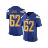 Men's Nike San Diego Chargers #62 Max Tuerk Limited Electric Blue Rush NFL Jersey