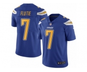 Men's Nike San Diego Chargers #7 Doug Flutie Limited Electric Blue Rush NFL Jersey