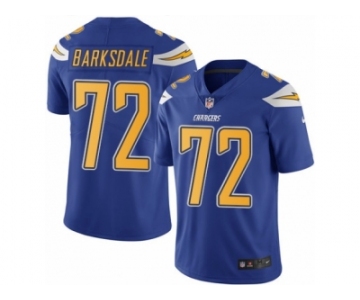 Men's Nike San Diego Chargers #72 Joe Barksdale Limited Electric Blue Rush NFL Jersey