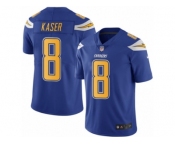 Men's Nike San Diego Chargers #8 Drew Kaser Limited Electric Blue Rush NFL Jersey