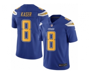 Men's Nike San Diego Chargers #8 Drew Kaser Limited Electric Blue Rush NFL Jersey