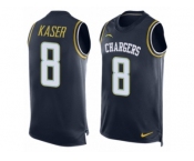 Men's Nike San Diego Chargers #8 Drew Kaser Limited Navy Blue Player Name & Number Tank Top NFL Jersey