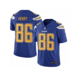 Men's Nike San Diego Chargers #86 Hunter Henry Limited Electric Blue Rush NFL Jersey