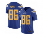 Men's Nike San Diego Chargers #86 Hunter Henry Limited Electric Blue Rush NFL Jersey