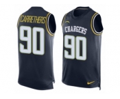 Men's Nike San Diego Chargers #90 Ryan Carrethers Limited Navy Blue Player Name & Number Tank Top NFL Jersey