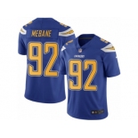 Men's Nike San Diego Chargers #92 Brandon Mebane Limited Electric Blue Rush NFL Jersey